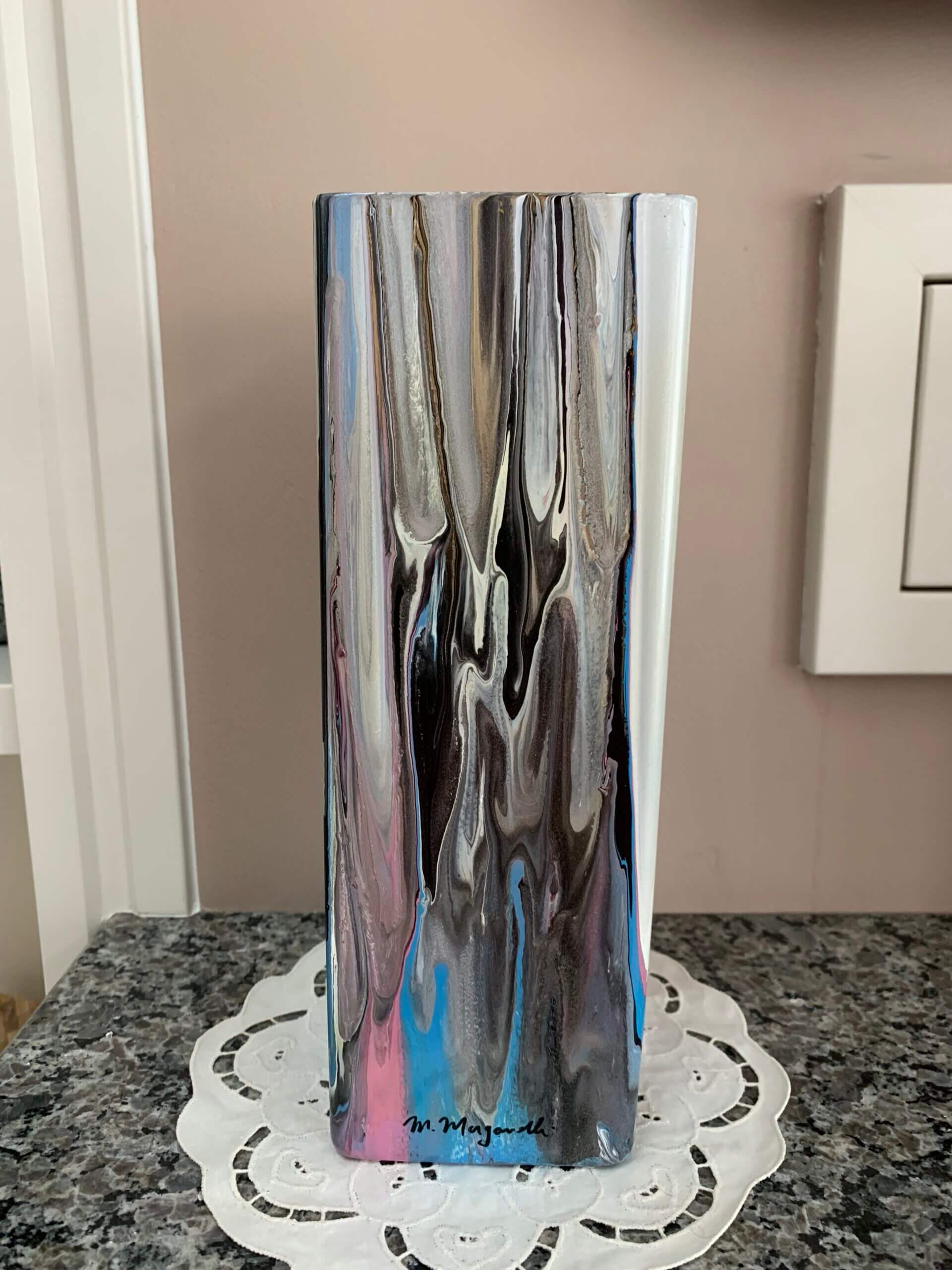 Glass Vase - Tall square