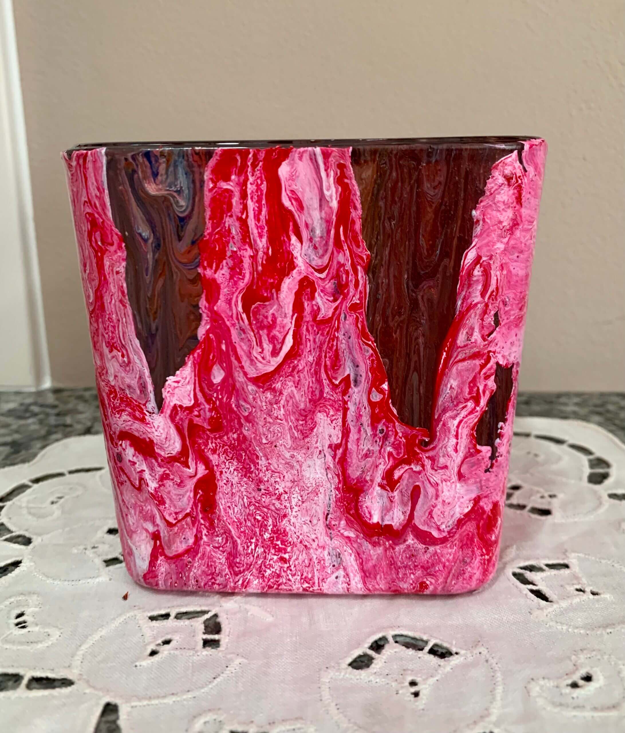 Glass Vase - short square
