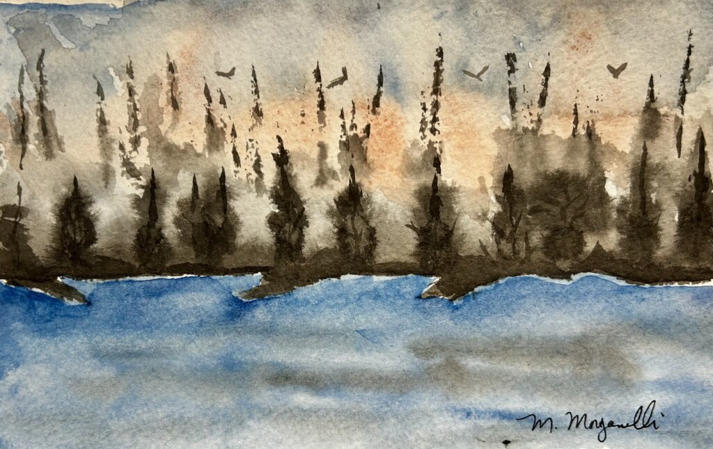 Trees by the Lake- ORIGINAL